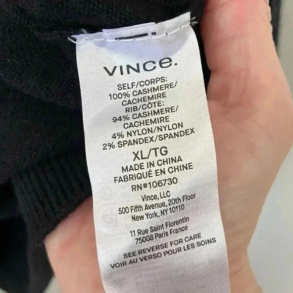 NWT Vince 100% Cashmere Weekend V-Neck Sweater size XL - Picture 6 of 11